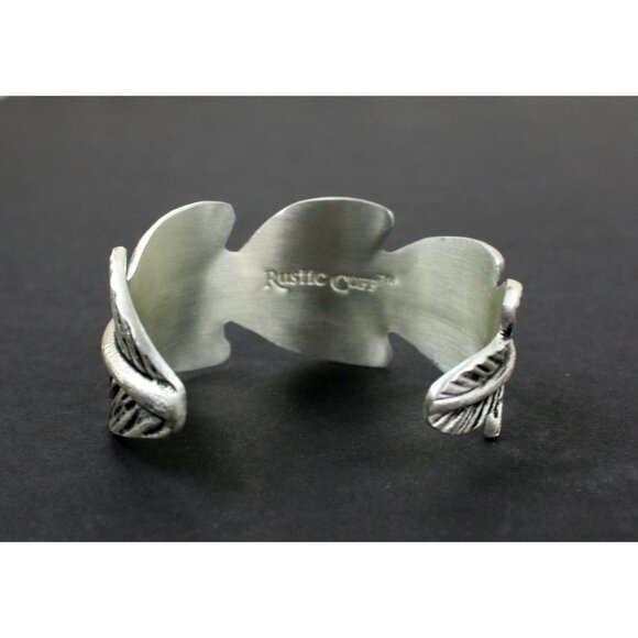 Rustic Cuff Silver Feather Western Cuff Bracelet - Picture 6 of 7